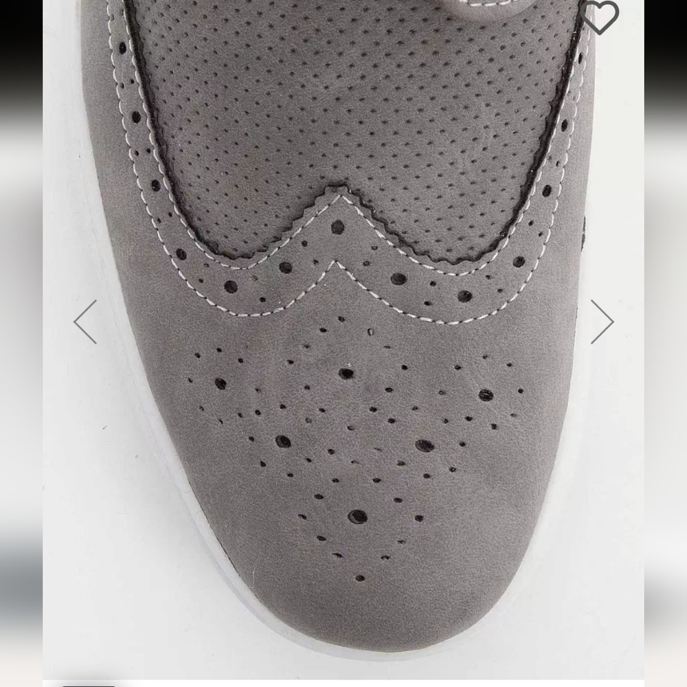 Steve Madden Ranny Nubuck Leather Gray Wingtip. Size 11 - Picture 2 of 8